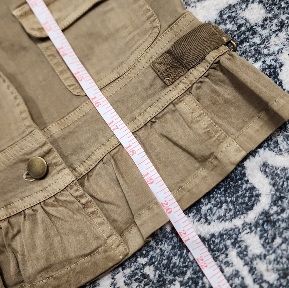 Vintage Womens Forever 21 Brown Jean Jacket with Ruffle Bottom Size Small - Picture 7 of 7